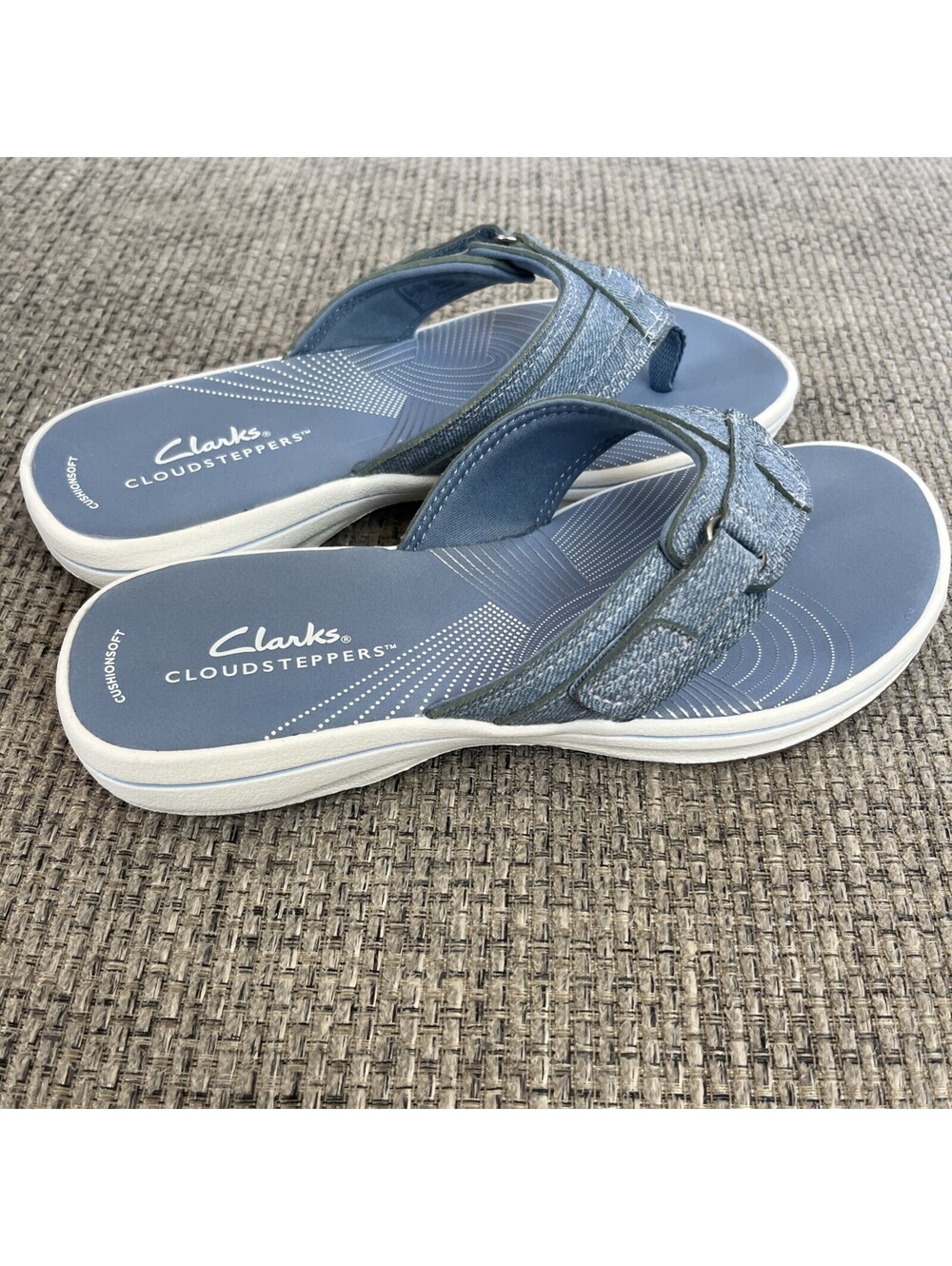 Clark’s Breeze Sea Cloudstepper Flip Flops Womens Sz 5 Sandals Slides New $60 - Picture 3 of 5